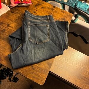 Stylish Dark Blue Women's Straight Leg Jeans